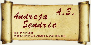 Andreja Sendrić vizit kartica